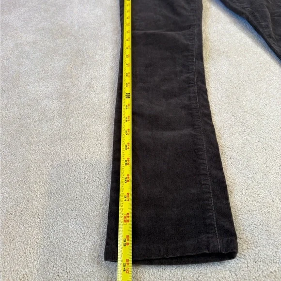 AG Adriano Goldschmied Black Charcoal Velvet Corduroy Straight Leg Pants Size 25 - Picture 16 of 16